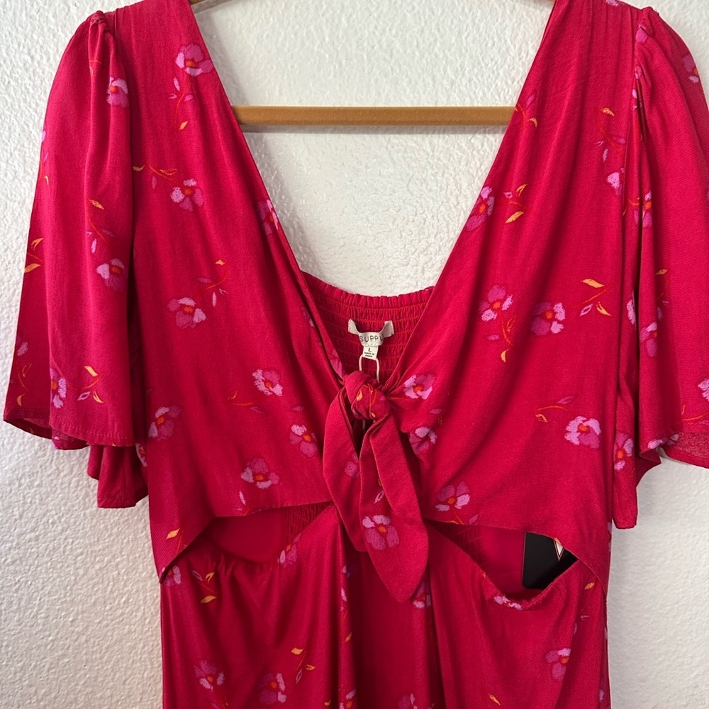 Z Supply Vibrant Red Maxi Dress - Picture 7 of 9